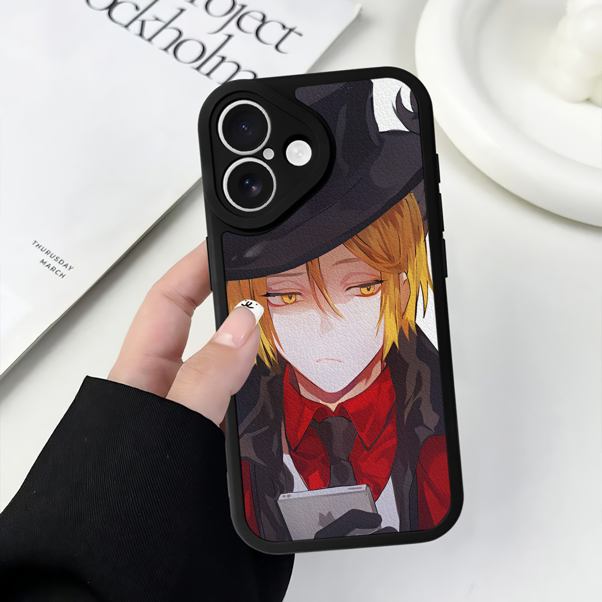 （画像用） ハイキュー!! Haikyu!! 【iPhone 16シリーズ対応】シリコンスマホケース（レザー調） 材質：シリコン